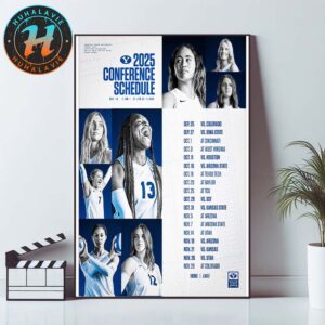 BYU Cougars 2025 Big 12 Women’s Volleyball Schedule Season Home Decor Poster Canvas