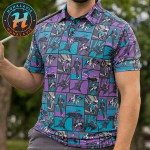 Batman 85th Anniversary Funny Papers RSVLTS Summer Vacation Polo Shirt