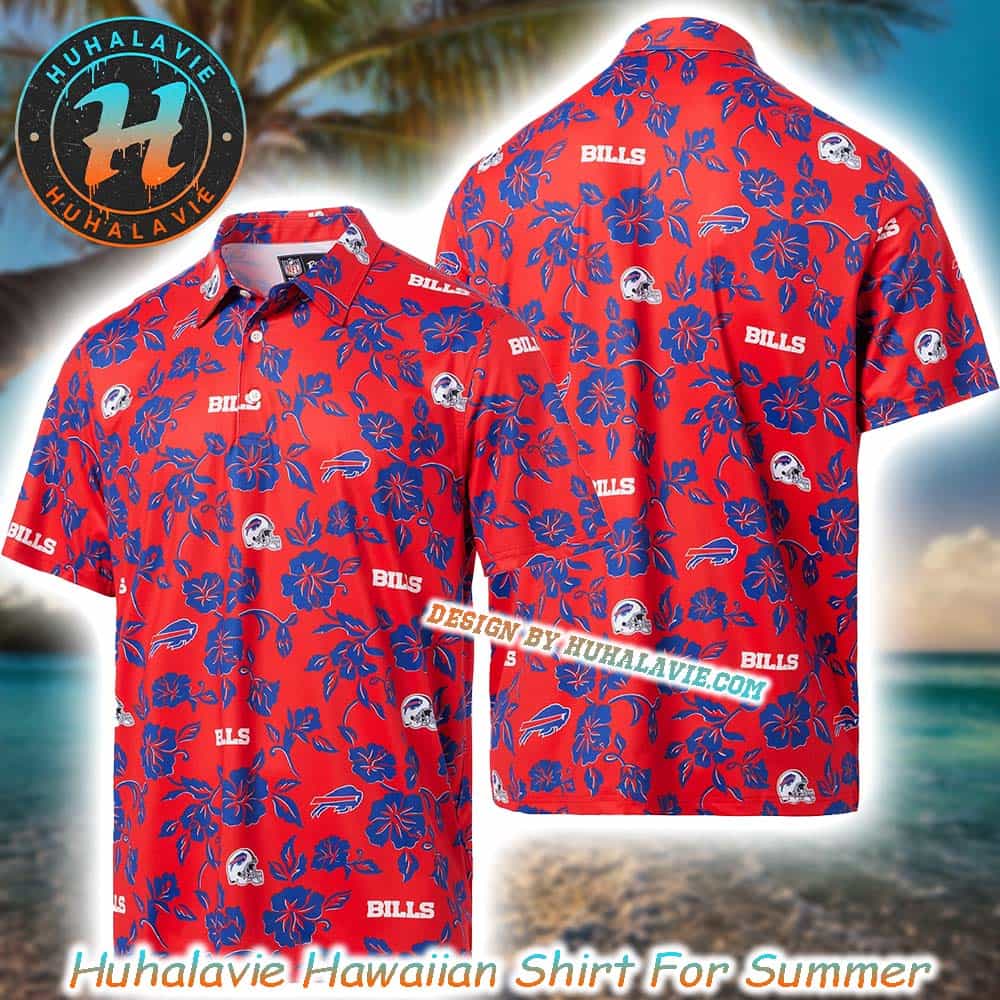 Buffalo Bills Floral Logo And Helmmet Reyn Spooner Red Background Summer Aloha Hawaiian Shirt Buffalo Bills Floral Logo And Helmmet Reyn Spooner Red Background Summer Aloha Hawaiian Shirt