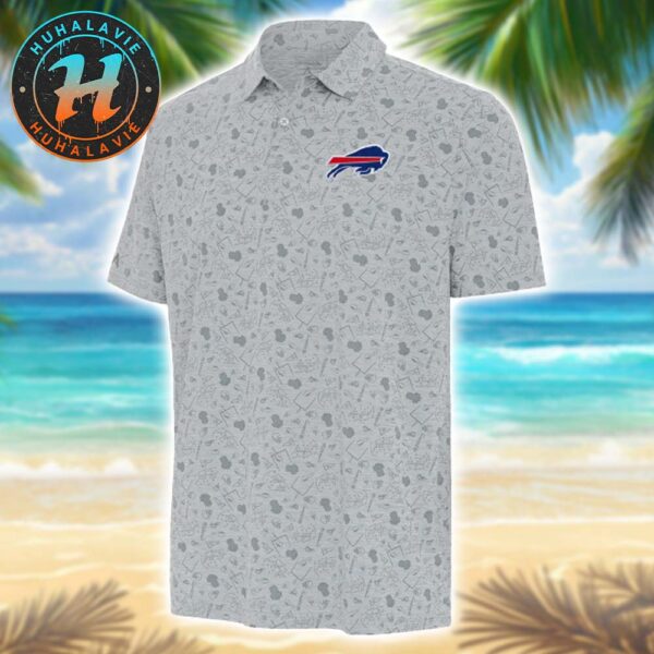 Buffalo Bills Pattern Grey Summer Collections Polo Shirt