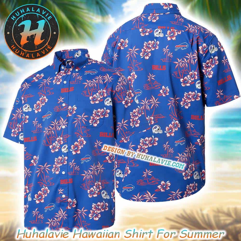 Buffalo Bills Reyn Spooner Floral Tropical Blue Background Summer Aloha Hawaiian Shirt Buffalo Bills Reyn Spooner Floral Tropical Blue Background Summer Aloha Hawaiian Shirt