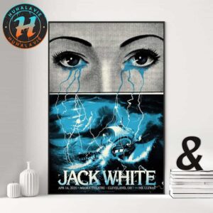 Jack White Cleveland OH Tonight Poster On April 16 2025 At Agora Theatre Home Decor Poster Canvas