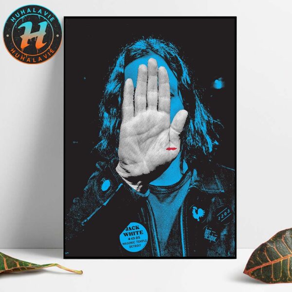 Jack White Music Poster At Masonic Temple Detroit Theatre In Detroit MI On April 13 2025 Home Decor Poster Canvas