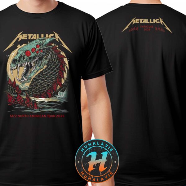 Metallica M72 Syracuse Pop-Up Merch Tee North America Tour 2025 New York US On April 18 And 19 Two Sided Print Classic T-Shirt