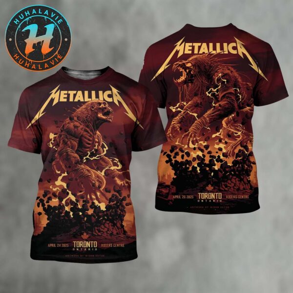 Metallica M72 Toronto Ontario Full Show Tonight Poster For Rogers Centre On April 24 And 26 M72 World Tour 2025 All Over Print Shirt
