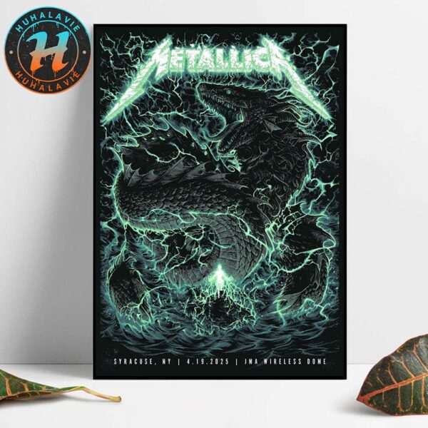 Metallica Syracuse NY Tonight Poster At JMA Wireless Dome On April 19 2025 M72 Syracuse World Tour Home Decor Poster Canvas