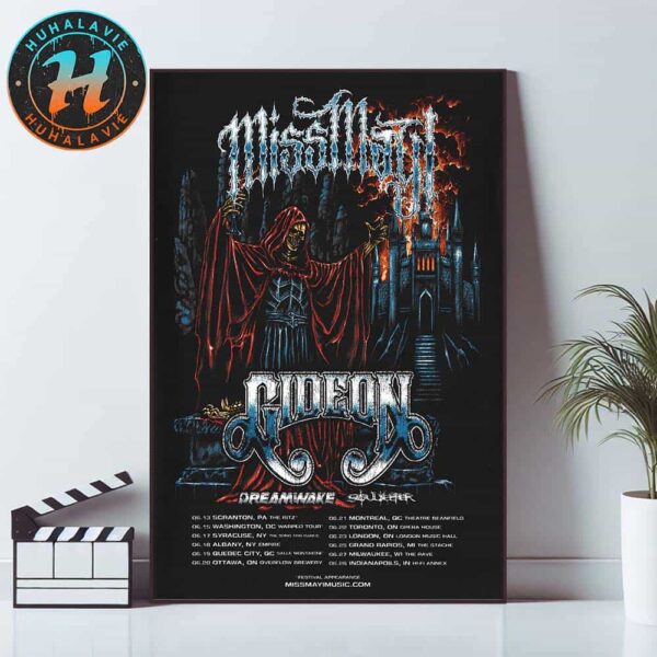 Miss May I Band Tour 2025 For June List Date Kicks Off In Scranton PA On June 13 Home Decor Poster Canvas