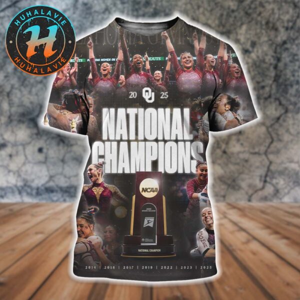 Oklahoma Sooners National Champions Claimed Its Seventh Program Title At 2025 NCAA Women’s Gymnastics All Over Print Shirt