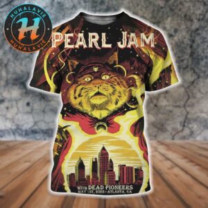 Pearl Jam Night 2 Atlanta Georgia Event Poster At State Farm Arena On May 1st Dark Matter Tour 2025 Art Francesco Francavilla All Over Print Shirt