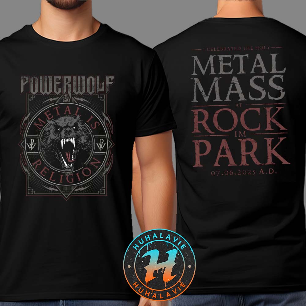 Powerwolf Metal Is Religion Merch At Rock Im Park On June 7 2025 I Celebrated The Holy Metal Mass Classic T-Shirt Powerwolf Metal Is Religion Merch At Rock Im Park On June 7 2025 I Celebrated The Holy Metal Mass Classic T-Shirt
