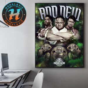 Samoa Joe Katsuyori Shibata And Powerhouse Hobbs And New AEW World Trios Champions 2025 Home Decor Poster Canvas