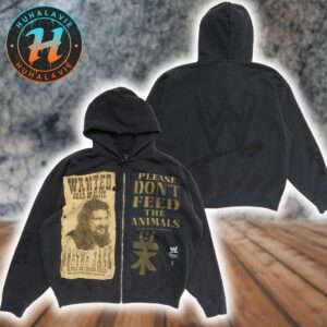 Travis Scott CJ x WWE Double Cactus Jack Please Don’t Feed The Animals Zip Hoodie T-Shirt