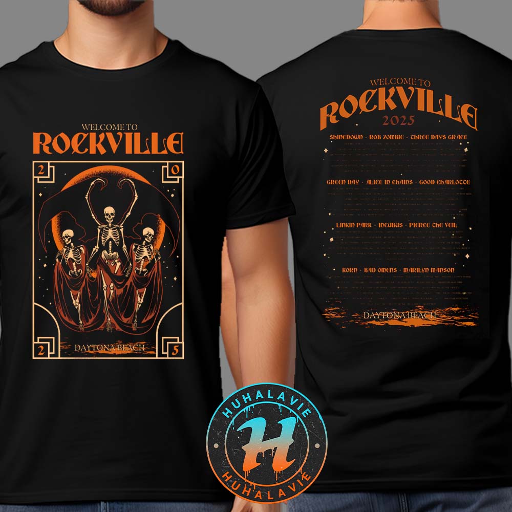 Welcome To Rockville Festival 2025 Night Terror WTR Merch Two Sided Print Unisex T-Shirt Welcome To Rockville Festival 2025 Night Terror WTR Merch Two Sided Print Unisex T-Shirt