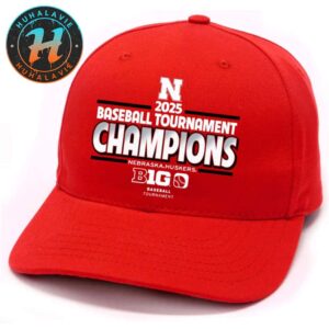 2025 Big Ten Conference Tournament Nebraska Huskers Baseball Champions Locker Room Classic Cap Snapback Hat