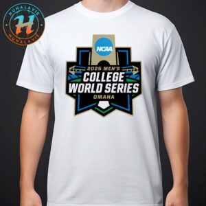 2025 NCAA Baseball Mens College World Series Omaha Selection Show Logo White Unisex T-Shirt