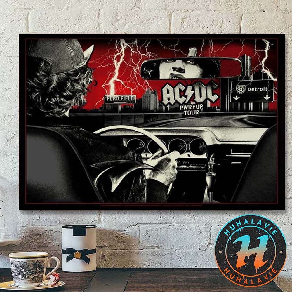 ACDC Detroit MI Music Poster At Ford Field On April 30 PWR UP Tour North America 2025 Home Decor Poster Canvas ACDC Detroit MI Music Poster At Ford Field On April 30 PWR UP Tour North America 2025 Home Decor Poster Canvas