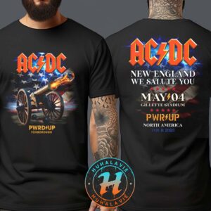 ACDC Foxborough MA Merch Tee PWR UP Tour North America 2025 At Gillette Stadium On May 4 Two Sided Print T-Shirt