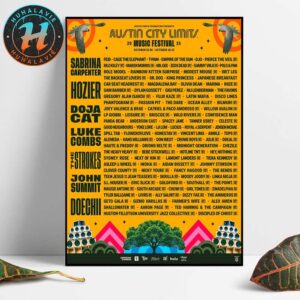 ACL Festival Music Austin Texas Poster Full Lineup At Zilker Park On October 03-05 And October 10-12 2025 Home Decor Poster Canvas