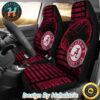 Alabama Crimson Tide Elephant With Logo Red Background NCAA Car Seat Covers