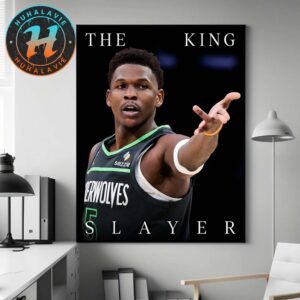 Anthony Edwards The King Slayer Cover By Adidas After The Wolves Eliminate The Lakers Home Decor Poster Canvas