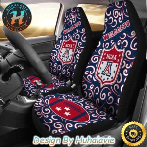 Arizona Wildcats NCAA Pattern With Rugby Football Artist SUV Car Seat Covers