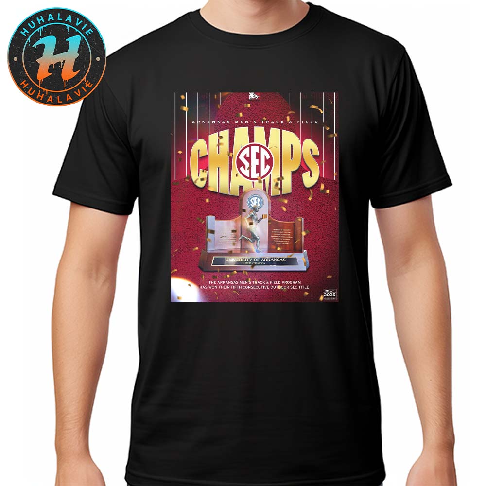 Arkansas Razorbacks Are The 2025 SEC Men's Track And Field Outdoor Champions Unisex T-Shirt Arkansas Razorbacks Are The 2025 SEC Men's Track And Field Outdoor Champions Unisex T-Shirt