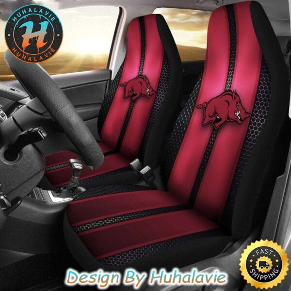 Arkansas Razorbacks NCAA Incredible Line Pattern Logo Car Seat Covers