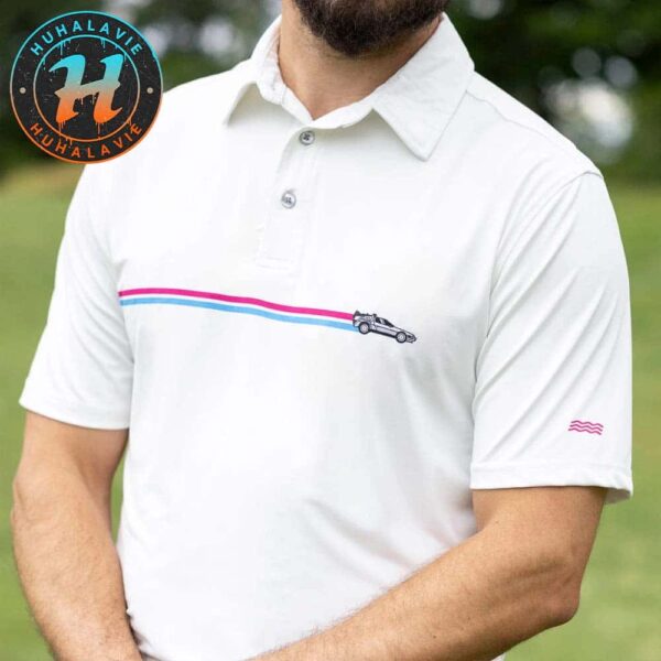 Back To The Future Back In Tee Time White Background Summer Golf Polo Shirt