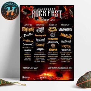 Barcelona Rock Fest Full Lineup In Santa Coloma de Gramenet Spain On June 26-29 2025 Home Decor Poster Canvas