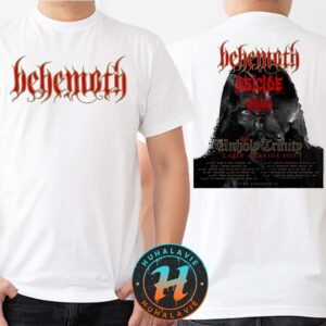 Behemoth The Unholy Trinity Latin America Tour 2025 Kicks Off In Curitiba Brazil On September 19th 2025 Two Sided Print T-Shirt