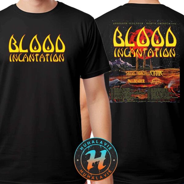 Blood Incantation Absolute Elsetour North America Tour 2025 Dates List Start In Pelham TN On July 12 2025 T-Shirt