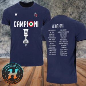 Bologna FC 1909 W3ar3on3 Campioni Coppa Italia Champions 2025 Celebrative Two Sided Print Unisex T-Shirt