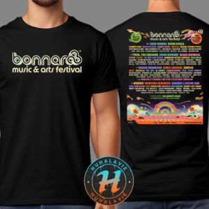 Bonnaroo Music And Arts Festival Manchester Tennessee Poster Full Lineup On June 12-15 2025 Two Sided Print Unisex T-Shirt