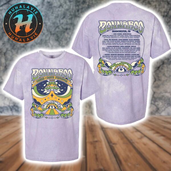 Bonnaroo Music And Arts Festival Roo Arch Lineup Tee 2025 Two Sided Print T-Shirt