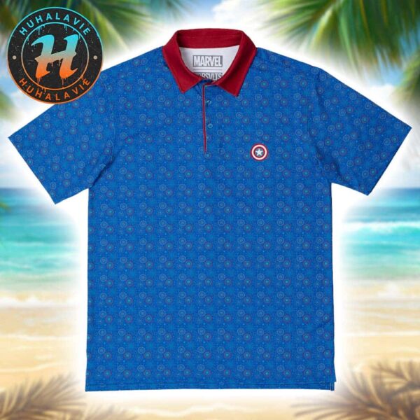 Captain America Stars Stripes And Shields Cover Summer Gift For Fan RSVLTS Polo Shirt