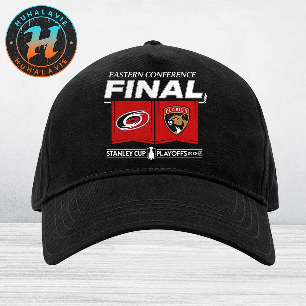 Carolina Hurricanes Vs Florida Panthers Matchup 2025 Eastern Conference Finals NHL Stanley Cup Playoffs 2025 Classic Cap Snapback Hat Carolina Hurricanes Vs Florida Panthers Matchup 2025 Eastern Conference Finals NHL Stanley Cup Playoffs 2025 Classic Cap Snapback Hat