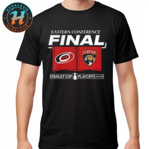 Carolina Hurricanes Vs Florida Panthers Matchup 2025 Eastern Conference Finals NHL Stanley Cup Playoffs 2025 Unisex T-Shirt