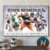 Cincinnati Bengals NFL 2025 Season Schedule Home Decor Poster Canvas