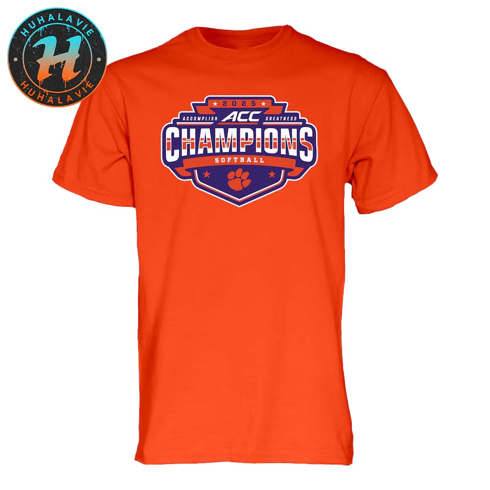 Congrats Clemson Tigers 2025 ACC Softball Conference Tournament Champions Locker Room Unisex T-Shirt Congrats Clemson Tigers 2025 ACC Softball Conference Tournament Champions Locker Room Unisex T-Shirt