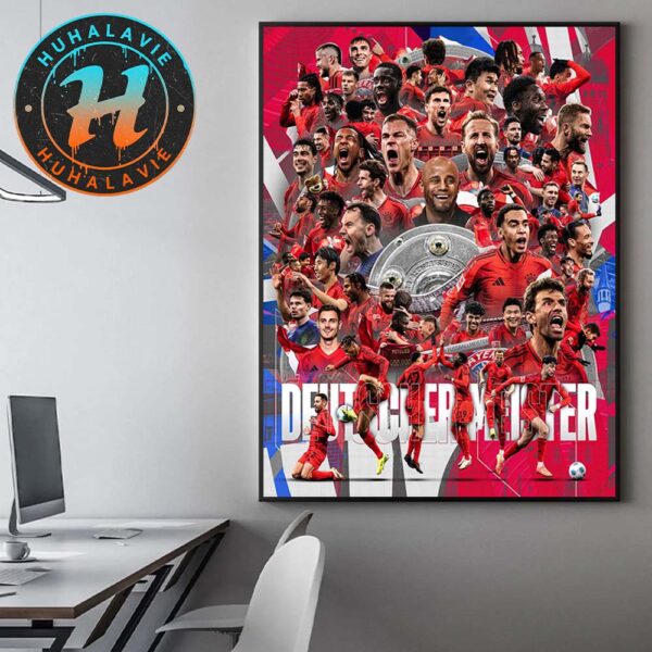 Congrats FC Bayern Munich Ist Deutscher Meister 2025 Home Decor Poster Canvas