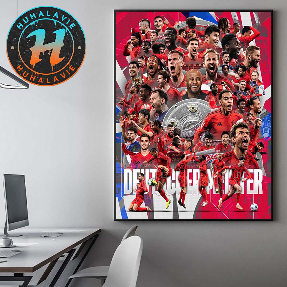 Congrats FC Bayern Munich Ist Deutscher Meister 2025 Home Decor Poster Canvas Congrats FC Bayern Munich Ist Deutscher Meister 2025 Home Decor Poster Canvas