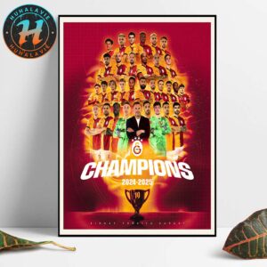 Congrats Galatasaray Are The 19x Ziraat Turkiye Kupasi Champions 2024-2025 Home Decor Poster Canvas