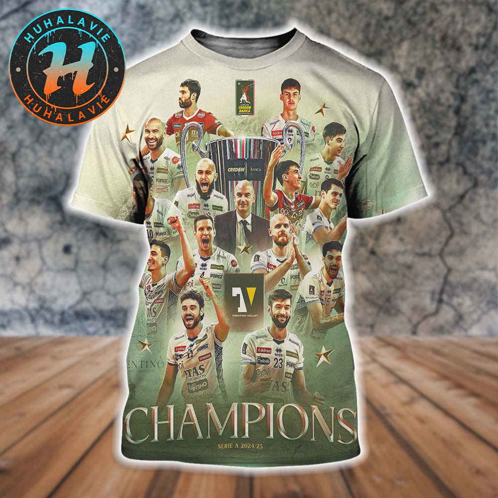 Congrats Itas Trentino Volley Are The 2024-25 Italian Superlega Champions All Over Print Shirt Congrats Itas Trentino Volley Are The 2024-25 Italian Superlega Champions All Over Print Shirt
