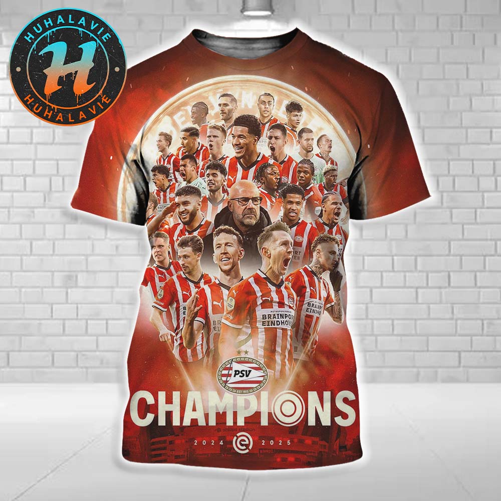Congrats PSV Eindhoven Back-To-Back Eredivisie Champions 2024-25 All Over Print Shirt Congrats PSV Eindhoven Back-To-Back Eredivisie Champions 2024-25 All Over Print Shirt