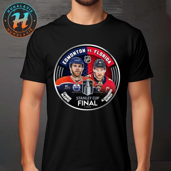Connor McDavid Vs Aleksander Barkov In Matchup Edmonton Oilers Vs Florida Panthers NHL 2025 Stanley Cup Final Unisex T-Shirt