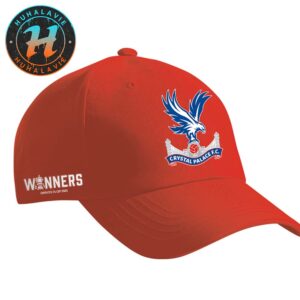 Crystal Palace FC Emirates FA Cup Winners 2025 Champions Logo Official Red Cap Snapback Hat