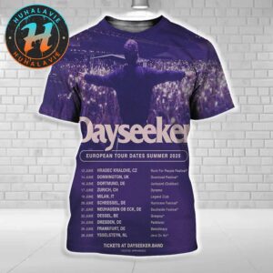 Dayseeker Band European Tour Dates Summer 2025 Kicks Off In Hradec Kralove CZ On June 12 All Over Print Shirt
