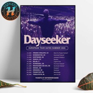 Dayseeker Band European Tour Dates Summer 2025 Kicks Off In Hradec Kralove CZ On June 12 Home Decor Poster Canvas