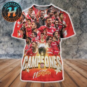Deportivo Toluca FC Campeones Liga MX Clausura 2025 Champions All Over Print Shirt