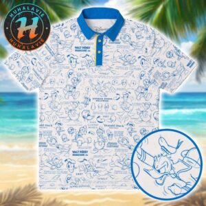 Disneys Donald Duck 90th Designing Donald Cover Summer Vacation RSVLTS Polo Shirt